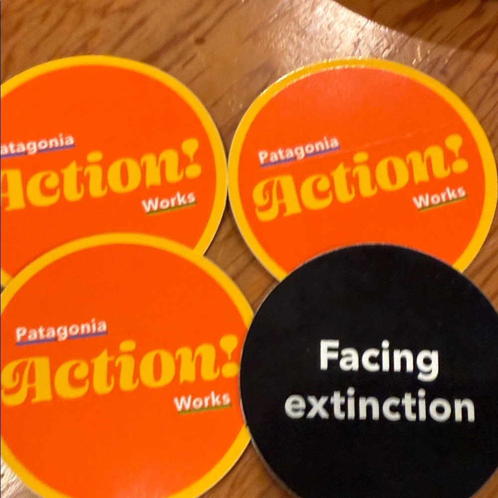 Patagonia Orange and Black Sticker Set